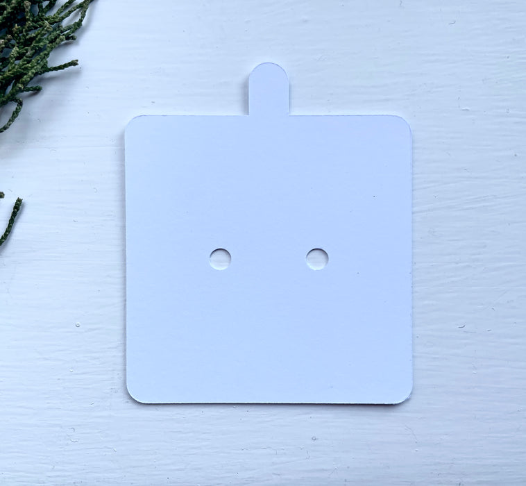 50 x Square White Double Wick Blank Candle Dust Covers - 66mm - Fernery Designs