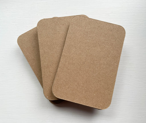 60 x Blank Kraft Cards c.9cm x 6cm - Fernery Designs
