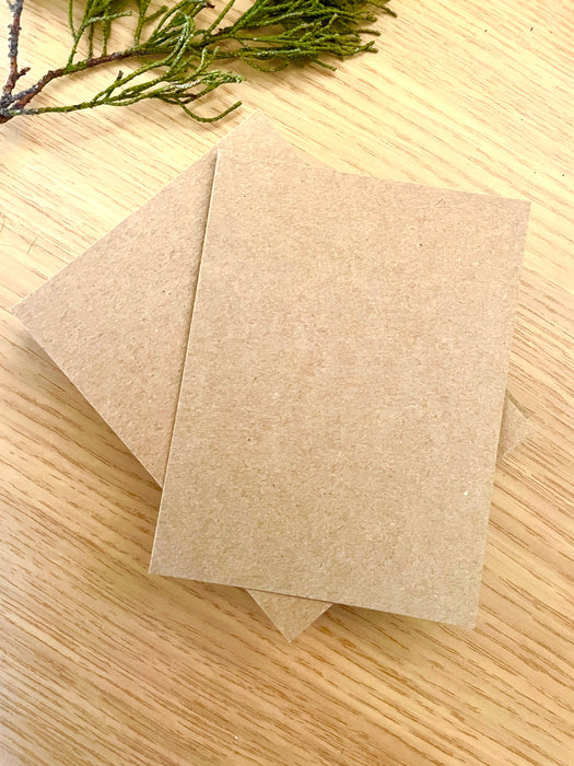 50 x Kraft Card Pieces 12 x 9cm - Fernery Designs