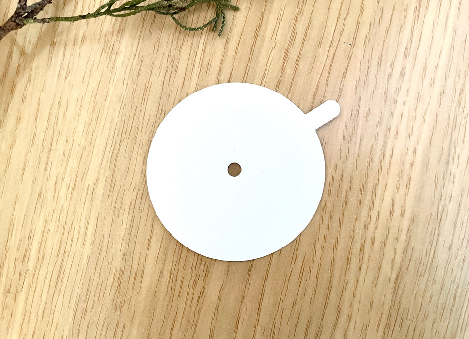 50 x Blank Ivory Candle Dust Covers for cotton wick, 68mm diameter - Fernery Designs