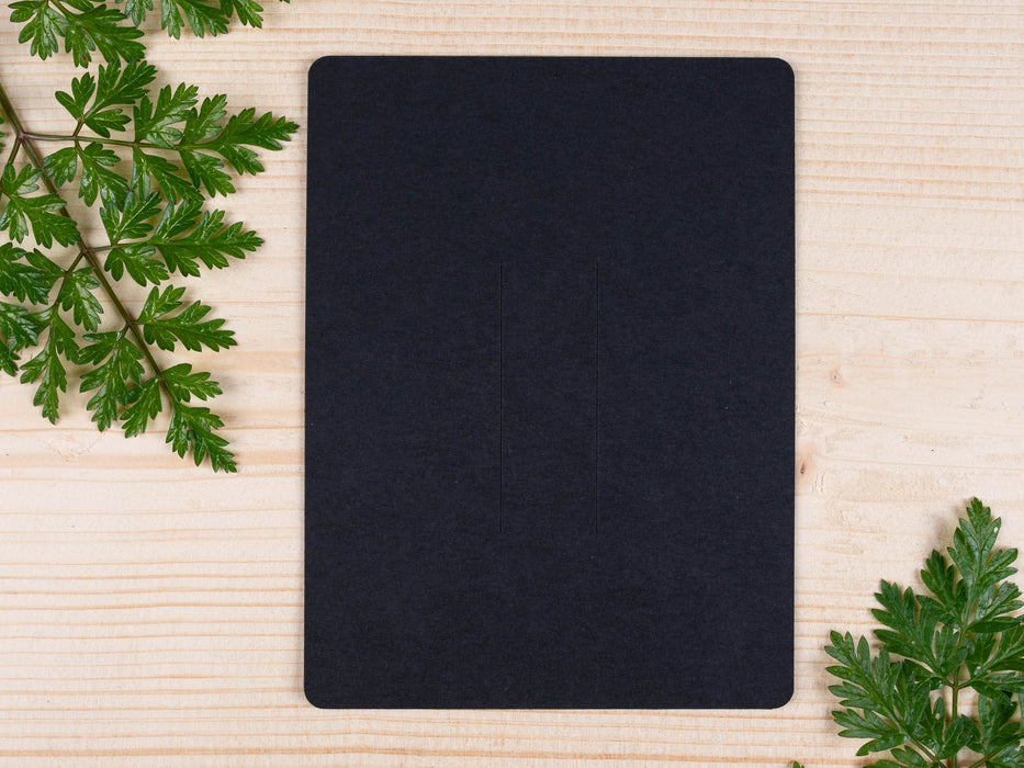 Hair Clip Display Cards 10cm x 7.5cm - Black 320gsm card - Fernery Designs