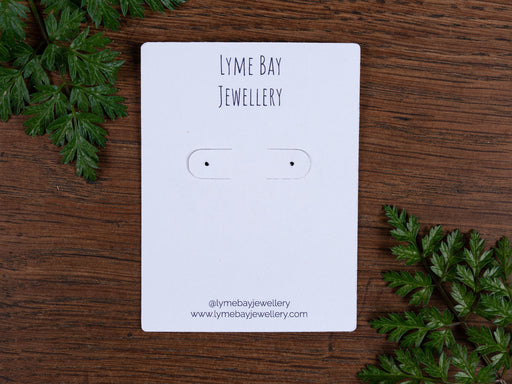 Custom Printed Hoop Earring Display Cards with flaps & holes - Fernery Designs