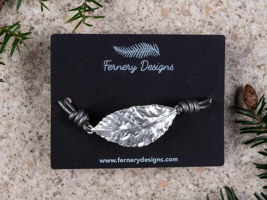 Custom Printed Bracelet Display Cards - Black with white printing - Fernery Designs