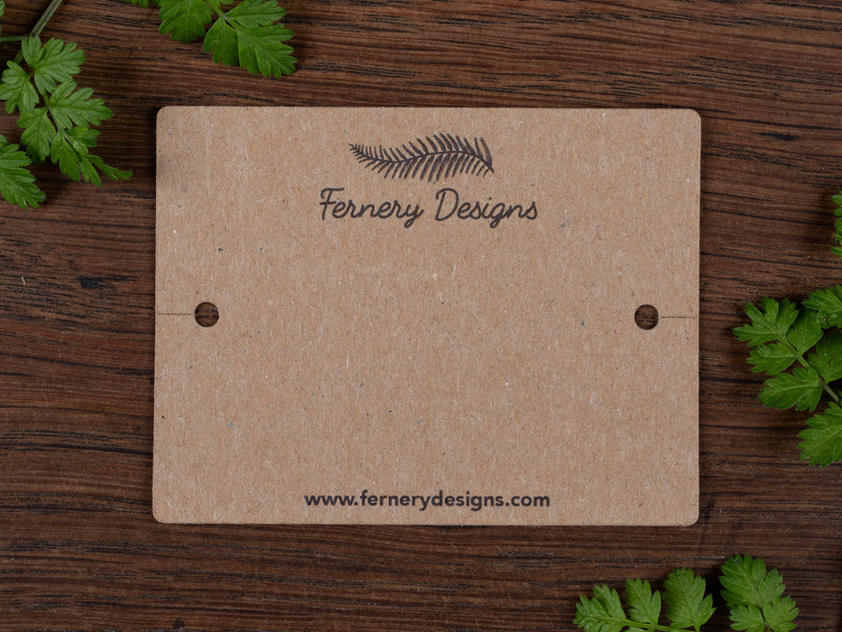 Eco Kraft Custom Printed Bracelet Display Cards - Fernery Designs