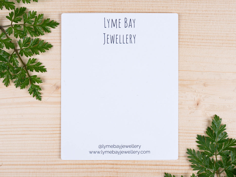 Large Custom Printed Brooch / Badge Display Cards 13 x 10cm - Fernery Designs