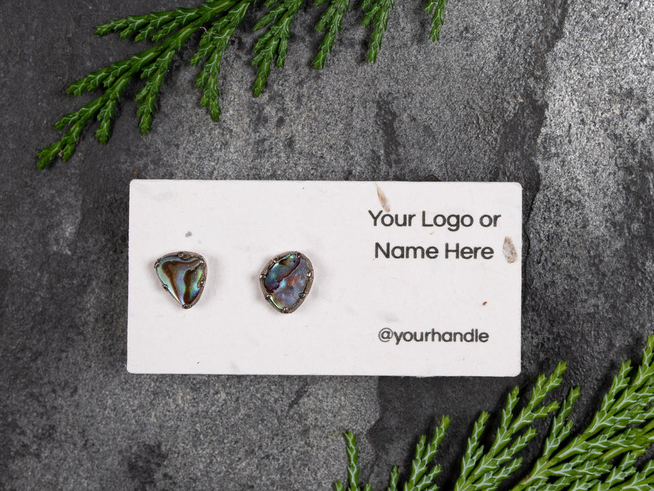 Custom Printed Wildflower Seed Display Cards for Stud Earrings 7.5cm x 3cm - Fernery Designs