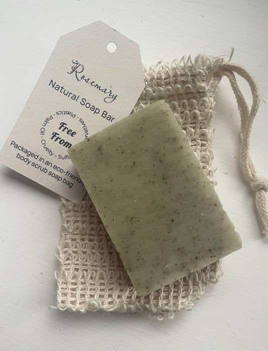 Rosemary Natural Soap Bar & Bag