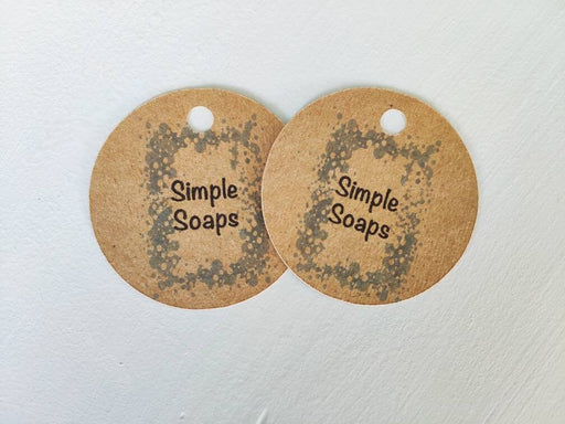 Custom Printed Round Recycled Tags - 6cm / 60mm - Fernery Designs