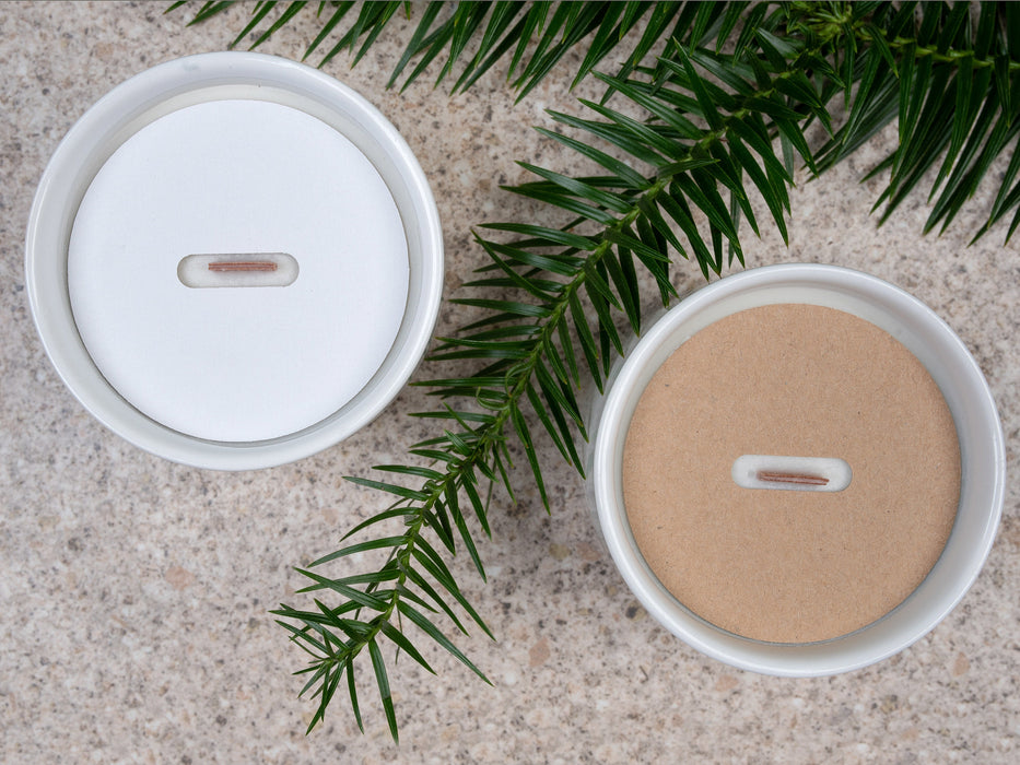 Blank Candle Dust Covers for wooden wick - Fernery Designs