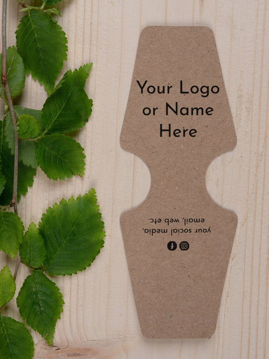 Eco Kraft Custom Printed Bracelet / Hair Band Display Cards - Fernery Designs