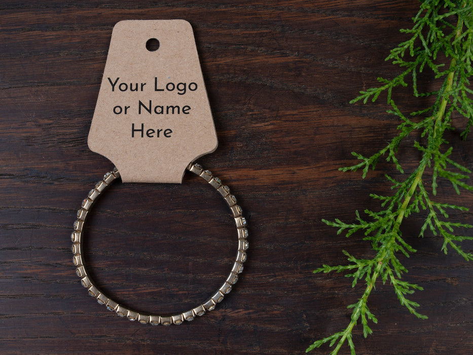 Eco Kraft Custom Printed Bracelet / Hair Band Display Cards - Fernery Designs