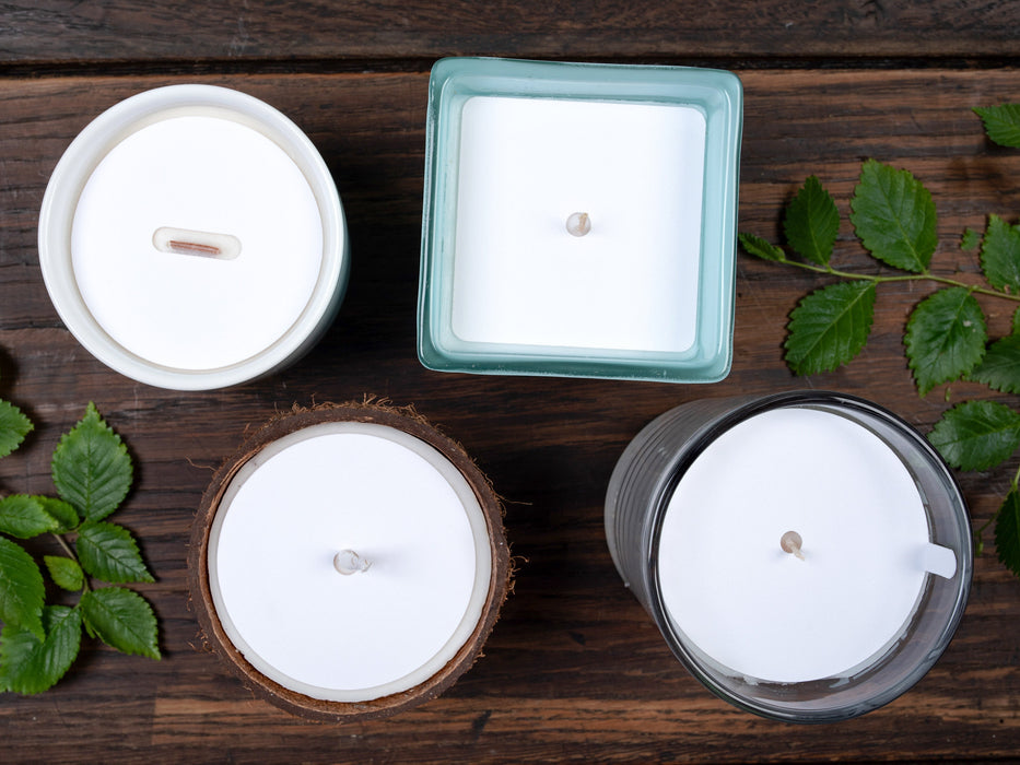 Square Blank Candle Dust Covers for cotton wick - Fernery Designs