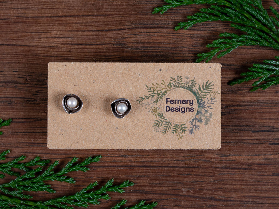 Custom Printed Small Stud Earring Display Cards - ECO Kraft Card, White or Black/Colour print - Fernery Designs