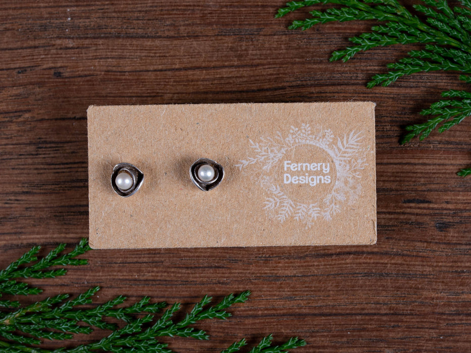 Custom Printed Small Stud Earring Display Cards - ECO Kraft Card, White or Black/Colour print - Fernery Designs