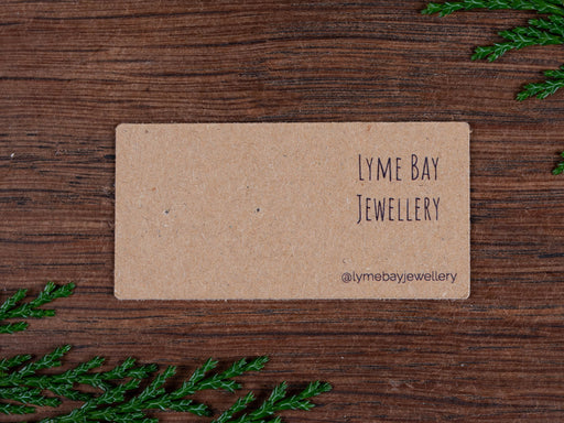 Custom Printed Small Stud Earring Display Cards - ECO Kraft Card, White or Black/Colour print - Fernery Designs