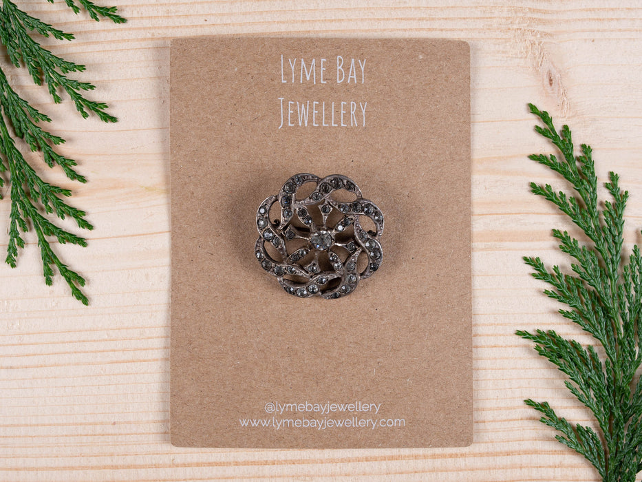 Custom White Print Kraft Brooch / Badge Display Cards 10cm x 7.5cm / c. 4” x 3” inches - Fernery Designs