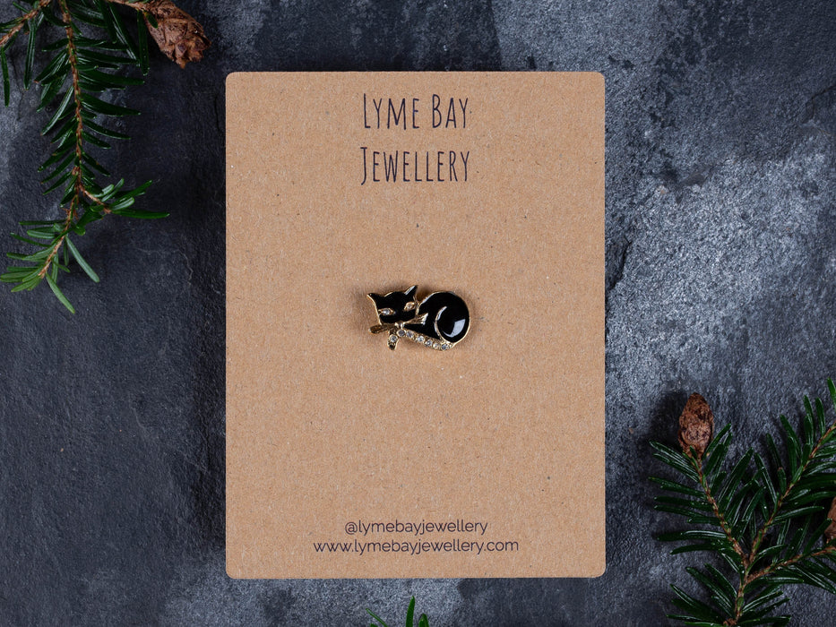 Custom Printed Kraft Pin Brooch Display Cards 10cm x 7.5cm / c. 4” x 3” inches - Fernery Designs