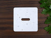 Blank Square Seed Candle Dust Covers for wooden wick- 280gsm card, UK wildflower seeds - Fernery Designs