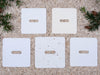 Blank Square Seed Candle Dust Covers for wooden wick- 280gsm card, UK wildflower seeds - Fernery Designs