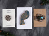 Custom Printed Brooch / Badge Display Cards 10cm x 7.5cm / c. 4” x 3” inches - Fernery Designs