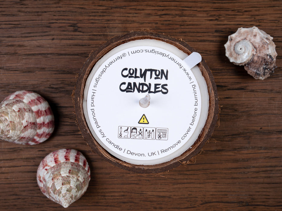 Custom Printed Candle Warning & Burning Instruction Dust Covers - cotton wick - Fernery Designs