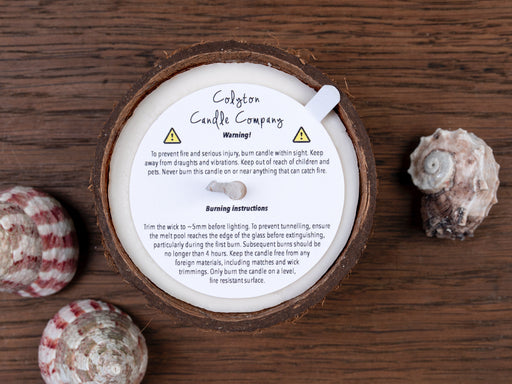 Custom Printed Candle Warning & Burning Instruction Dust Covers - cotton wick - Fernery Designs