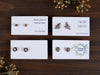 Custom Printed Small Stud Earring Display Cards - Fernery Designs
