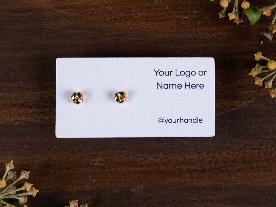 Custom Printed Small Stud Earring Display Cards - Fernery Designs