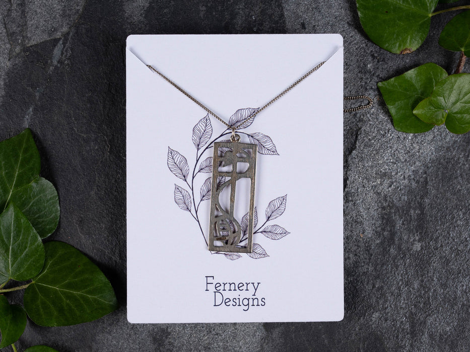 Custom Printed Necklace Display Cards 10cm x 7.5cm / c. 4” x 3” inches - Fernery Designs