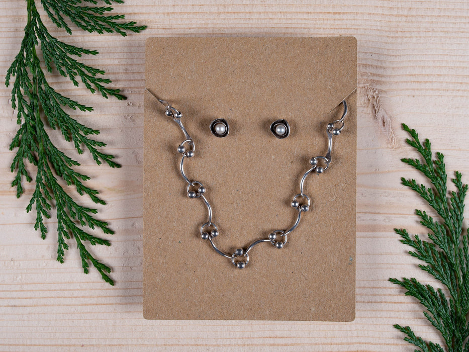 Eco Kraft Necklace & Stud Earring Display Cards 10cm x 7.5cm / c. 4” x 3” inches - Fernery Designs