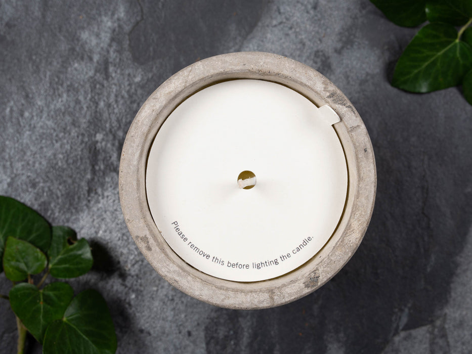 Ivory / Cream Candle Dust Cover - "Remove this before lighting the candle" for cotton wick - Fernery Designs