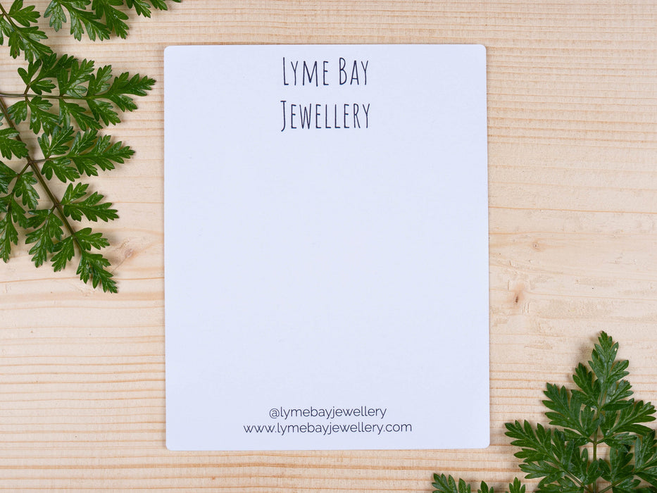 Large Custom Printed Brooch / Badge Display Cards 13 x 10cm - Fernery Designs