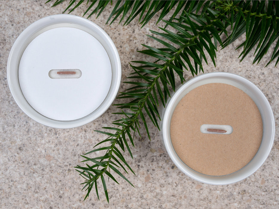 Kraft Candle Dust Covers for wooden wick - Fernery Designs