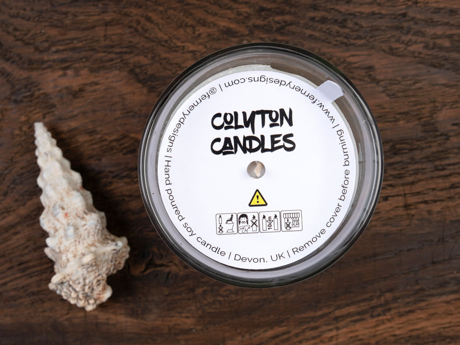 Custom Printed Candle Warning & Burning Instruction Dust Covers - cotton wick - Fernery Designs