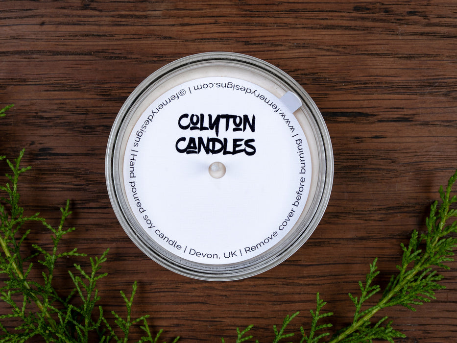 Custom Printed Candle Dust Covers - cotton wick - Fernery Designs