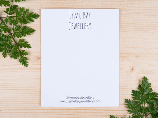 Large Custom Printed Brooch / Badge Display Cards 13 x 10cm - Fernery Designs