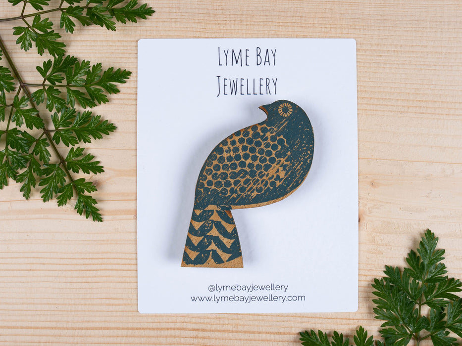 Large Custom Printed Brooch / Badge Display Cards 13 x 10cm - Fernery Designs