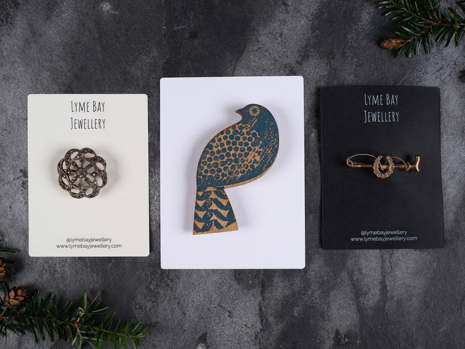 Large Custom Printed Brooch / Badge Display Cards 13 x 10cm - Fernery Designs