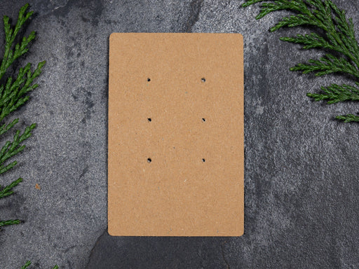 Triple Stud Earring Kraft Display Cards - ECO Kraft Card - Fernery Designs