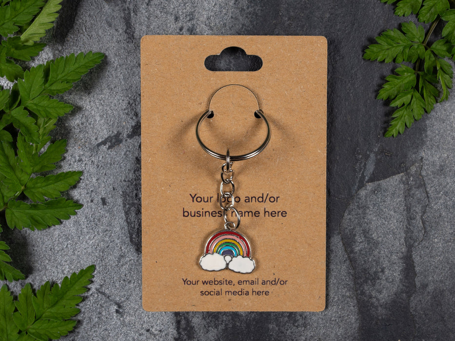 Custom Printed Kraft Keyring Display Cards - Fernery Designs