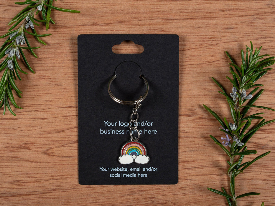 Custom Printed Black Keyring Display Cards - Fernery Designs