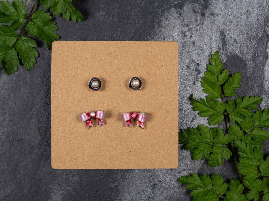 Double Stud Earring Display Cards - ECO Kraft Card - Fernery Designs