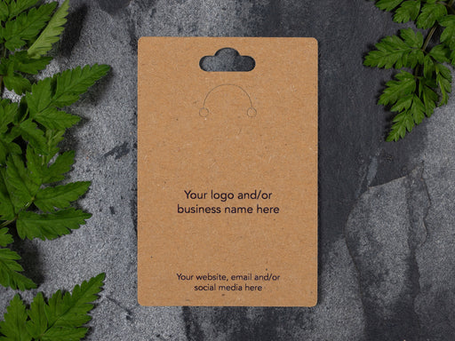 Custom Printed Kraft Keyring Display Cards - Fernery Designs