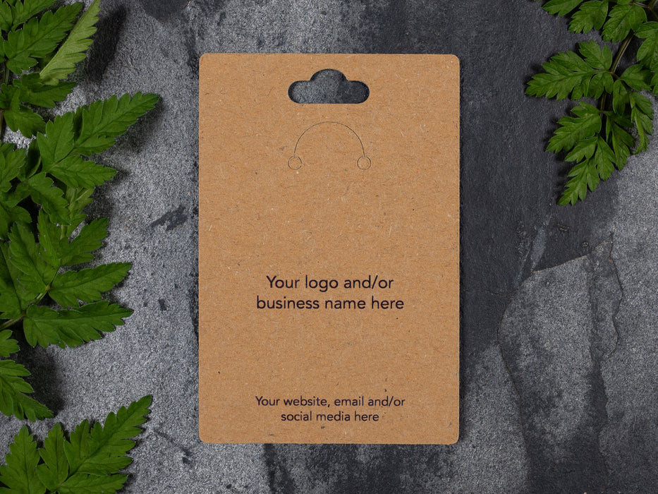 Custom Printed Kraft Keyring Display Cards - Fernery Designs