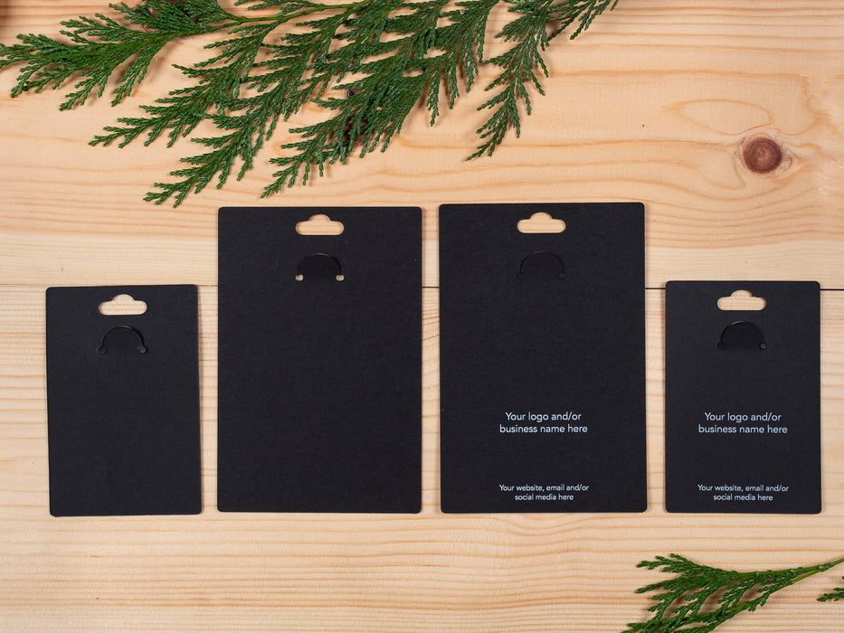 Large Blank Black Keyring Display Cards - Fernery Designs