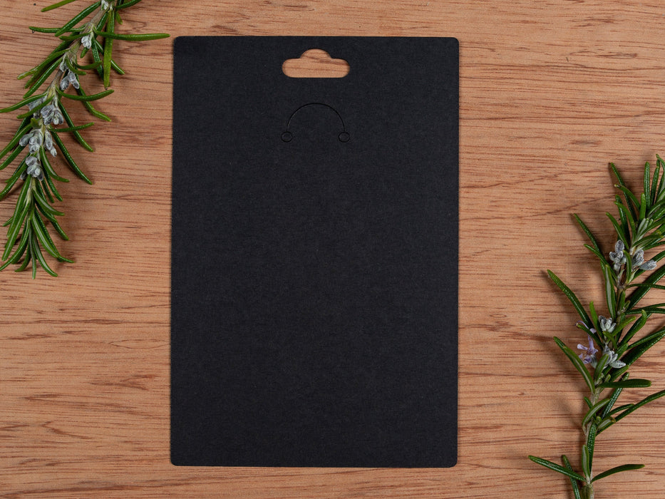 Large Blank Black Keyring Display Cards - Fernery Designs