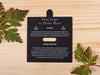 Custom Printed Square Black Candle Warning Dust Covers - with logo / company name, for wood wick - Fernery Designs