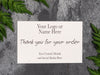 Recycled Straw Fleck 'Thank you for your order' Business Cards 350gsm - Custom Printed - Fernery Designs