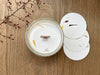 Recycled Petal Candle Dust Covers for wooden wick - Fernery Designs