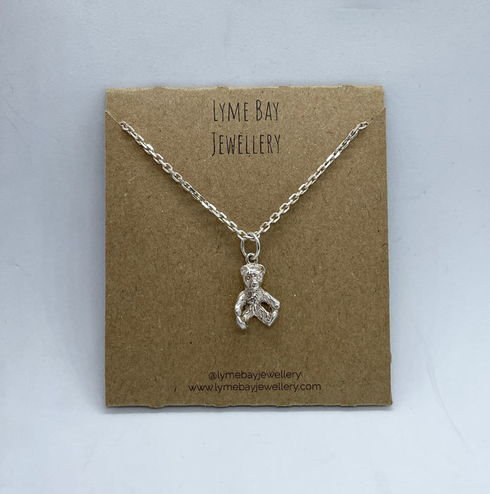 Custom Printed Kraft Necklace Pocket Display Cards - fold in pocket at back - c. 7.5cm x 6.5cm (folded size) - Fernery Designs